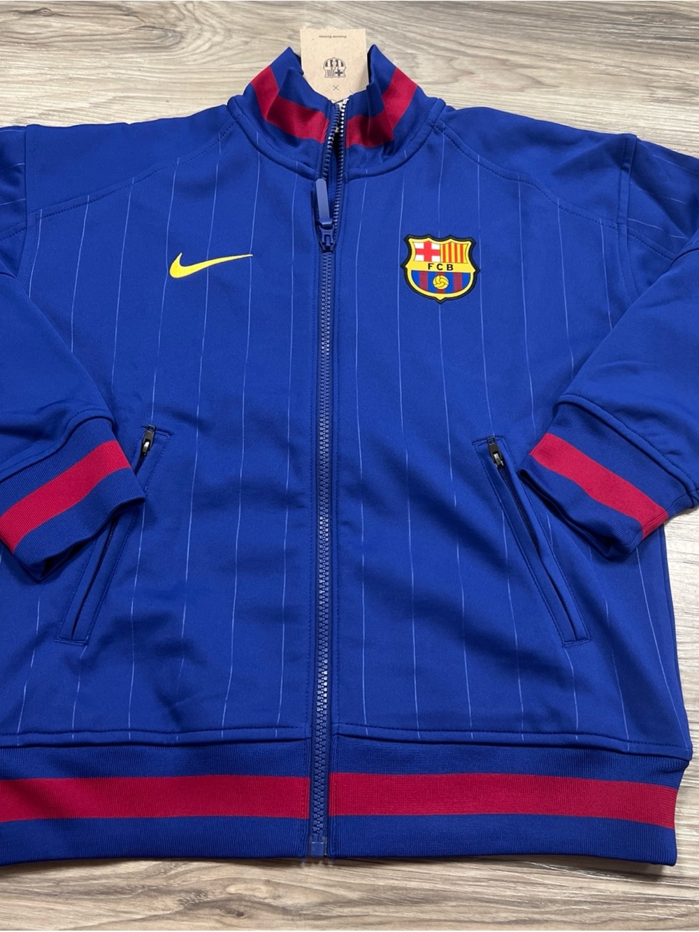 Nike FC Barcelona Academy Pro Anthem Jacket Blue 2025-2026 Kids Medium $100 NWT